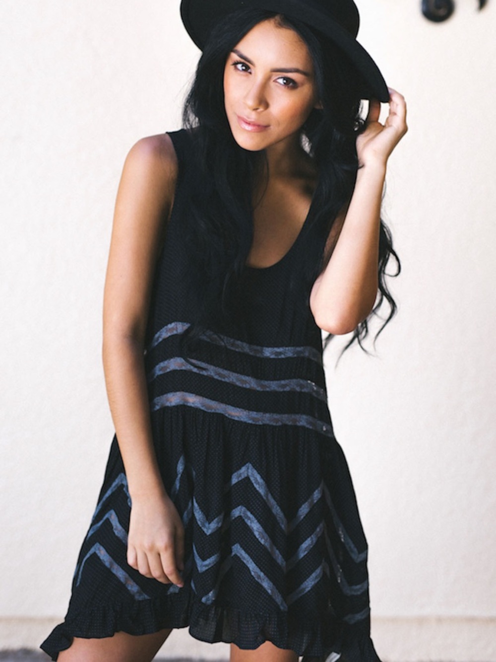 🎉 FREE PEOPLE Voile & Lace Trapeze Slip Dress - Picture 2 of 6